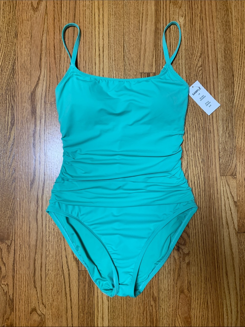 La Blanca swimsuit - eucalyptus green island goddess one piece bathing suit
